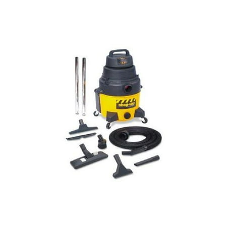 Industrial Wet/Dry Vacuum, 6.5hp, 8gal Capacity, 25lb, Black/Yellow