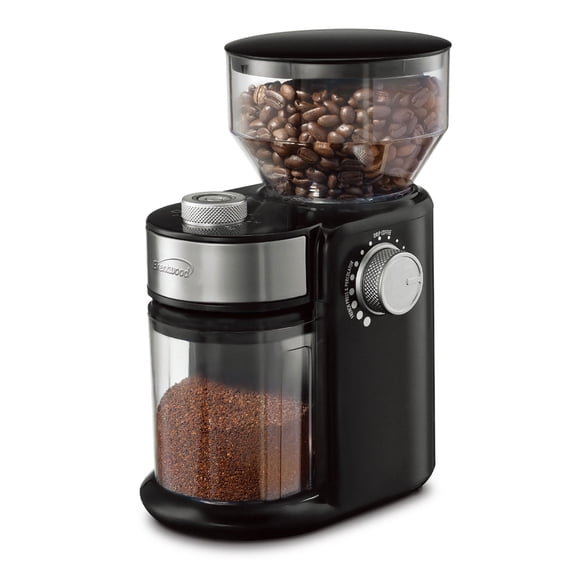 Brentwood 9 Ounce Automatic Burr Coffee Bean Blender Grinder Mill, Black