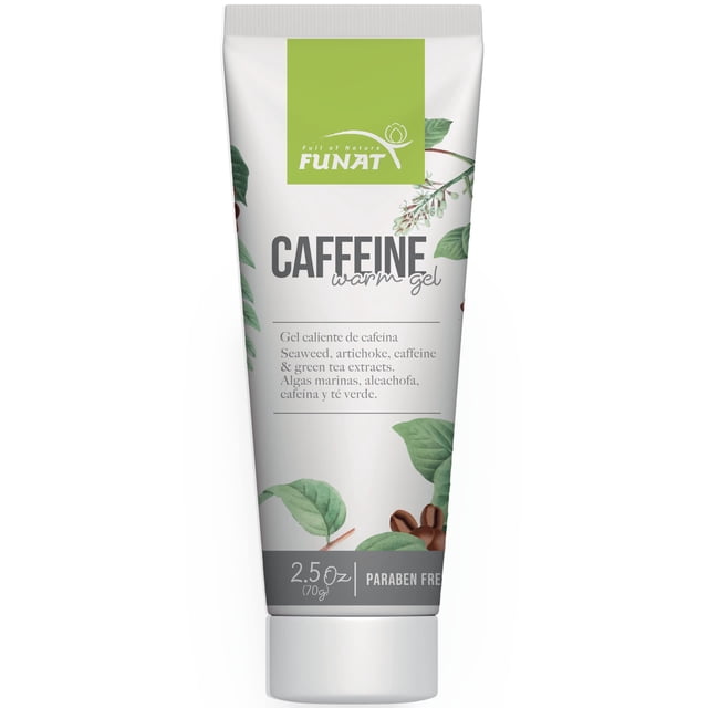 FUNAT Gel tibio de cafeína con algas marinas, alcachofa, té verde y extractos de cafeína - Gel de masaje vigorizante para la piel 250 g (8,8 oz)