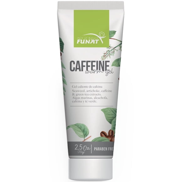 FUNAT Gel tibio de cafeína con algas marinas, alcachofa, té verde y extractos de cafeína - Gel de masaje vigorizante para la piel 250 g (8,8 oz)