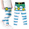 thumbnail image 5 of Abomasnow Toddler Girl's High Waist Christmas Leggings Striped Reindeer Sknowflake Printed Holiday Tights 3-8 Years, 5 of 5