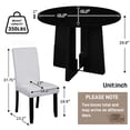 thumbnail image 5 of Harper & Bright Designs 5 Piece Round Dining Table Set for 4, Modern Marble Dining Table and 4 High Back Upholstered Chairs for Dining Room Kitchen, Beige+Black, 5 of 19
