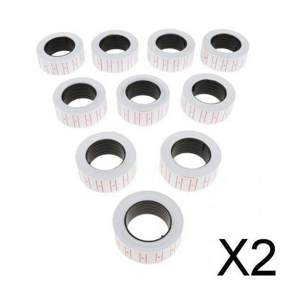 Etiquetas de papel Colamx para etiquetadora de pistola de precios Mx-5500 10 rollos 6000 piezas
