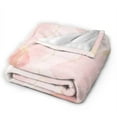 thumbnail image 2 of Kll Fleece Blanket Plush Throw Blanket Pink Marble,Soft Fuzzy Cozy Flannel Blanket For Couch Sofa Bed.(80"X60"), 2 of 9