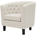 thumbnail image 3 of Mod Uptown Chesterfield Chair, Beige, 3 of 5
