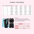 thumbnail image 3 of Sholeno Activewear Set for Girls 3-Piece Dance Gymnastics Leotards Sparkly Bodysuits Tumbling Outfits Burgundy 8, 3 of 3