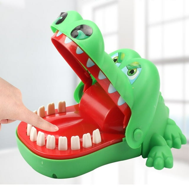 Practical Toy Crocodile Teeth Toys Game for Kids Large Crocodile Biting Finger Dentist Games Funny Alligator Teeth Toy
