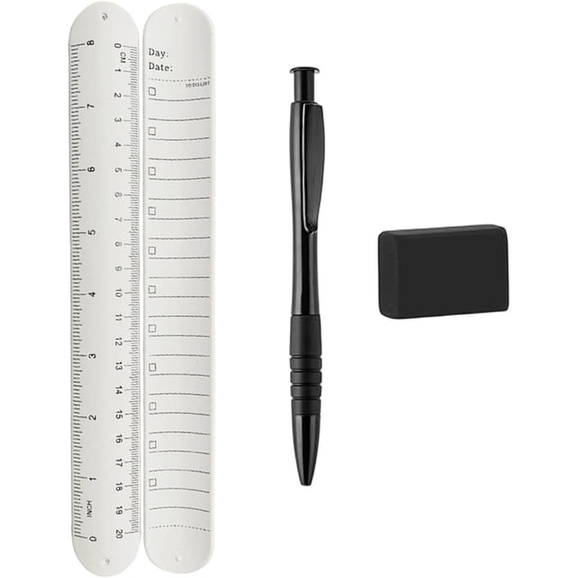Wrist Notepad Set, LQIDESHIP Bracelet Notepad Memo for Daily Tasks Lists, Reusable Erasable Waterproof Slap Bracelets Notepad with Pen and Eraser