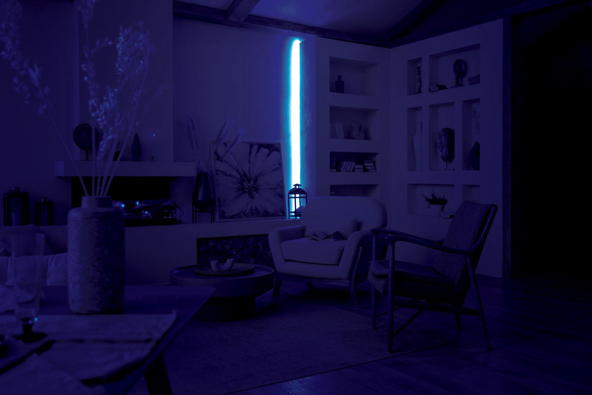 Ledeez Indoor 6 Ft USB Plug-in Neon Blue LED Light Strip