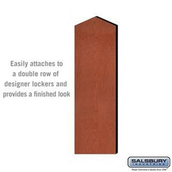 SalsburyIndustries 33304DE-CHE 5 ft. High - 18 in. Deep Designer Wood Locker Double End Side Panel - Cherry