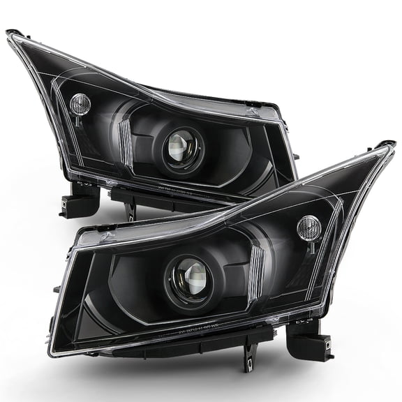 2011-2015 Chevrolet Cruze Black Projector Headlights Headlamps 11-15 Left Right