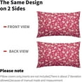 thumbnail image 5 of Hot Pink Pillow Covers 12x20 Set of 2 Vintage Floral Rustic Old Style Cute Flower Print Rectangle Decorative Outdoor Pillowcases Seasonal Farmhouse Throw Cushion Case Couch Sofa Bed Decor, 5 of 6