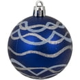 thumbnail image 3 of Northlight 12ct Blue and Silver Glitter Shatterproof 2-Finish Ball Christmas Ornaments 2.25", 3 of 7