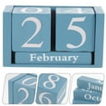 thumbnail image 5 of Desk Block Calendar Decorative Desktop Perpetual Calendar Office Rustic Decoration, 5 of 5