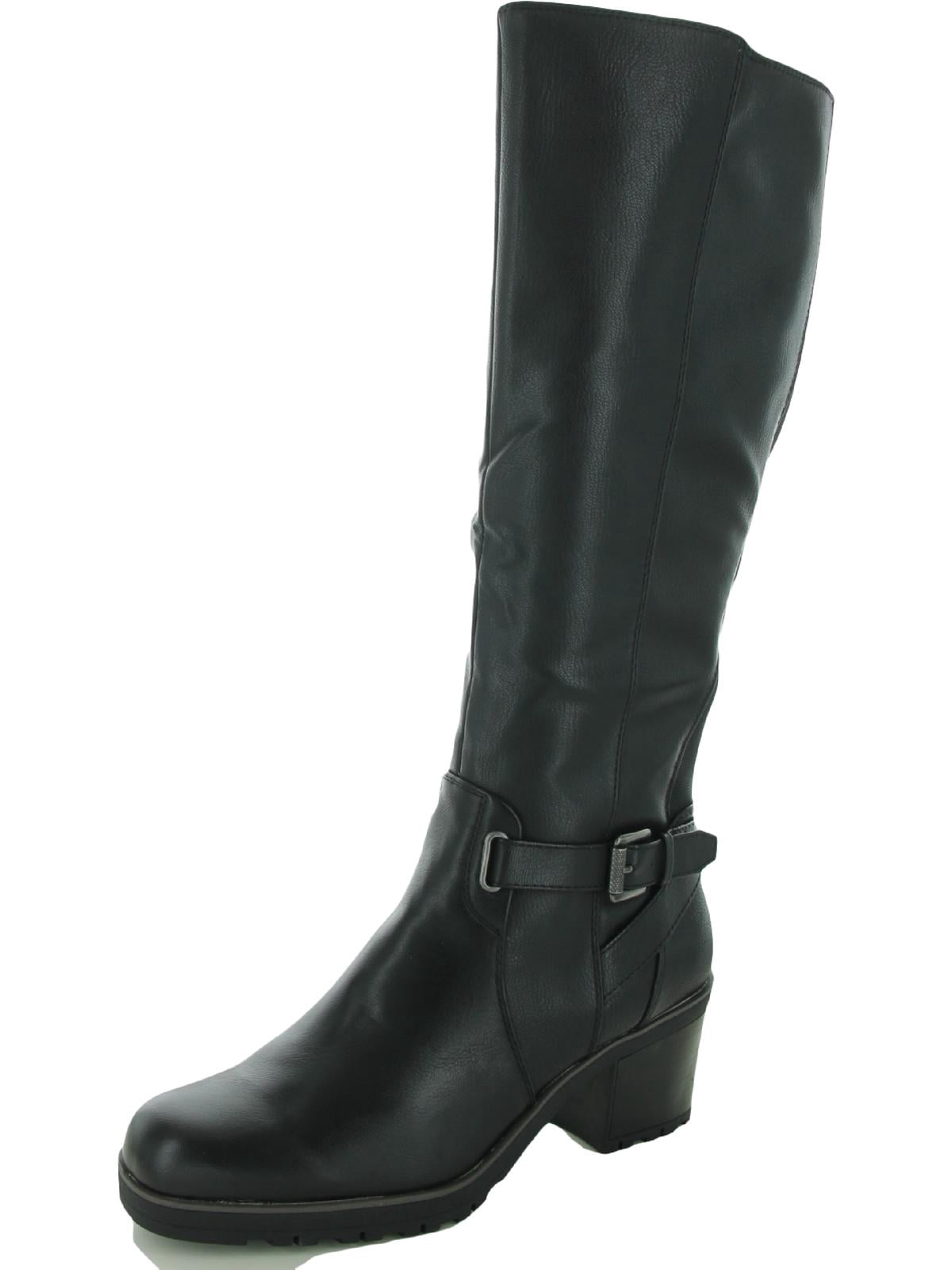 Microfiber Knee-High Boots Black 