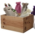 thumbnail image 5 of Paquete de bolsas de arpillera para botellas de vino con cordón, 10 unidades, 5 colores, bolsas de yute de lino reutilizables para regalo, bolsas de arpillera para envolver botellas (14,4 ×, 5 of 5