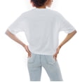 thumbnail image 2 of Women's Gameday Couture White Baltimore Ravens Keep Playing Boxy Fit Cropped T-Shirt, 2 of 2