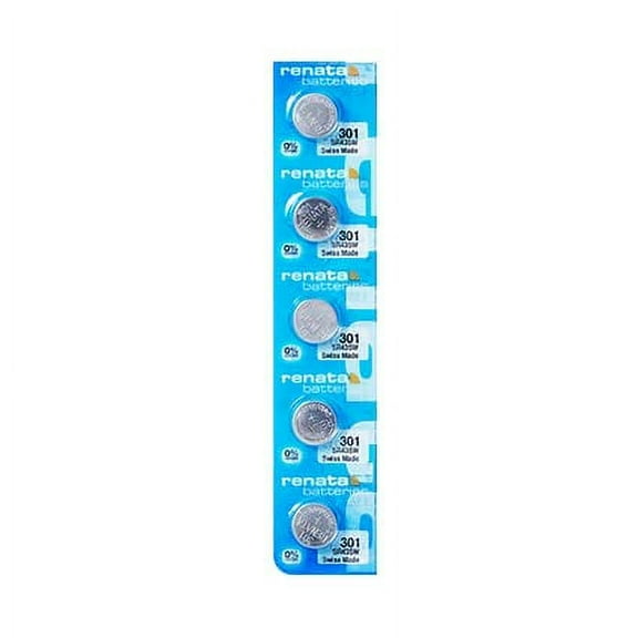 Renata Batteries 301 Silver Oxide Watch (5 Pack)