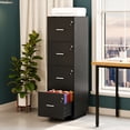 thumbnail image 2 of Ktaxon Wood 4-Drawer Lateral File Cabinet with Lock for Home Office, Lockable Filing Cabinet, Easy to Assemble, Black, 2 of 8