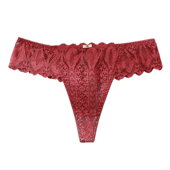 zuwimk G String Thongs For Women,Women's Blissful Benefits No Muffin Top Cotton Stretch Lace Hipster Panties RD2,M