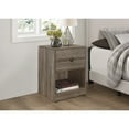 thumbnail image 5 of Home Design KD Night Stand with Drawer and Open Shelf, Gray, Easy assembly, 5 of 5
