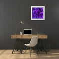 thumbnail image 3 of Grayscale 20x20 White Modern Wood Framed Museum Art Print Titled - Purple Bloom III, 3 of 4