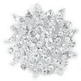 thumbnail image 1 of MasteelfCA Wedding Bridal Rhinestone Decor Flower Style Brooch Pin (Silver), 1 of 5