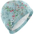 thumbnail image 1 of FYBTO Swimming Cap Watercolor Floral Flower Spring Unisex Adult FYBTO Polyester, 1 of 4