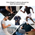 thumbnail image 6 of Bixox Men's Solar System Printed Short Sleeve Skinny Athletic T-Shirt, 6 of 6