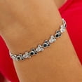thumbnail image 4 of Disney Mickey Mouse 7.5" Sterling Silver Bracelet with Black and Clear Cubic Zirconia, 4 of 5
