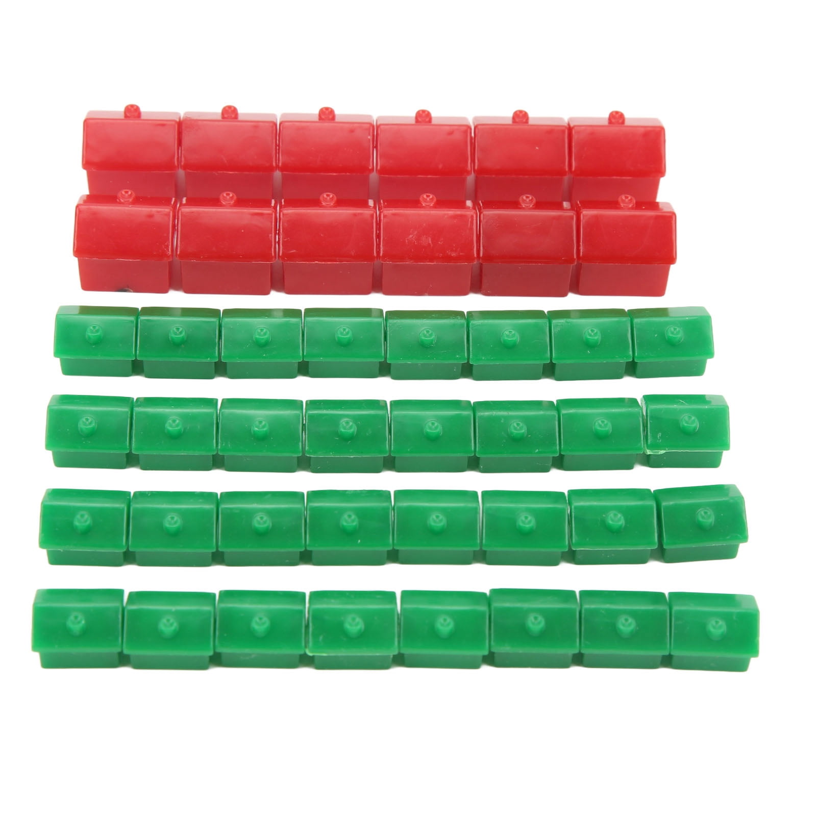 Piezas de Repuesto de Juego De Hotel, Suplemento de Piezas de Casas de Plástico, Invernadero de Monopolio y Accesorios de Reemplazo De Hotel Rojo