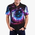 thumbnail image 1 of Fotbe v Camiseta Polo de Golf para Hombre con Estampado – Camisa Deportiva Transpirable con Cuello Abotonado-Large, 1 of 6