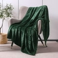 thumbnail image 5 of Whale Flotilla Fleece Throw Blanket for Couch, Soft Fluffy Sofa Bed Blanket with Vintage Pattern for All Season, Warm and Lightweight, 50x60 Inch,Deep Green, 5 of 8