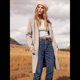 thumbnail image 5 of Abrigo Informal Cómodo de Lana con Solapa para Mujer, Chaqueta Informal de Moda, Abrigo , Ropa de Otoño e Invierno Albaricoque L, 5 of 10