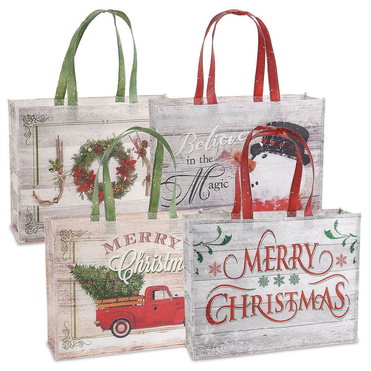 Holiday Reusable Tote Bag MAY YOUR HOLIDAY SEASON BE FILLED W/ PEACE 19"X18"X7" 