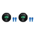 thumbnail image 1 of Youkk DC 5V-48V Voltmeter with Terminal LED Digital Display Car Voltage Meter IP65 Waterproof Accessory for RV Vehicle Automobile Green 2Set, 1 of 6