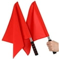 thumbnail image 6 of QIFULL 2Pcs Red Referee Flags for Game Competition with Polyester Cotton and Stainless Steel Lightweight Design, 6 of 8