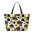 thumbnail image 2 of Disketp Black Cow Sunflowers Bolsa de Playa de Gran Capacidad, Bolso Impermeable y a Prueba de Arena para Mujer, Ideal para Playa, Piscina y Natación, 2 of 7