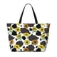 thumbnail image 2 of Easygdp Black Cow Sunflowers Bolsa de Viaje de Playa de Gran Capacidad, Bolsa Tote Perfecta para la Playa, Escapadas de Fin de Semana y Viajes, 2 of 7