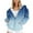 Blue, variant on Womens Coats Outerwear Winter Women's Casual Printed Zippered Long Sleeved Hooded Sweater Jacket Top