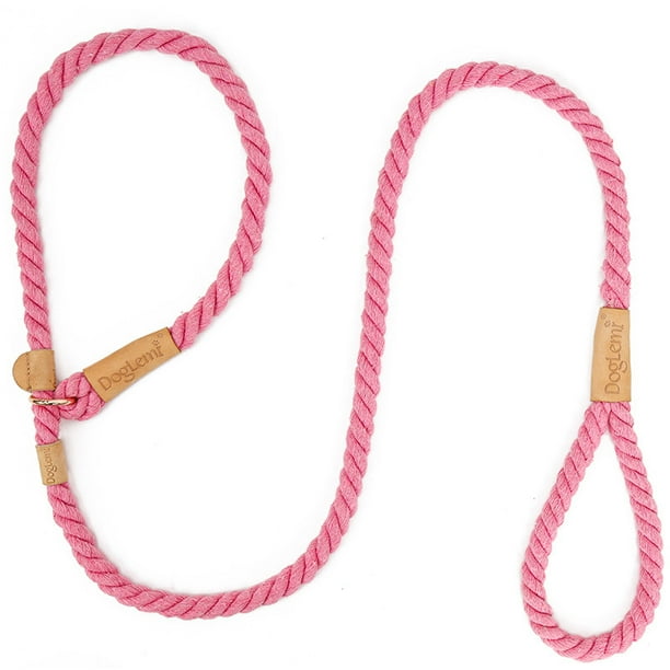 Correa para perros de algodón para correas para perros medianas, grandes y resistentes, fácil control con correa corta para perros para escalar, entrenar y caminar (rosa)-rosa- Sincero Electrónica