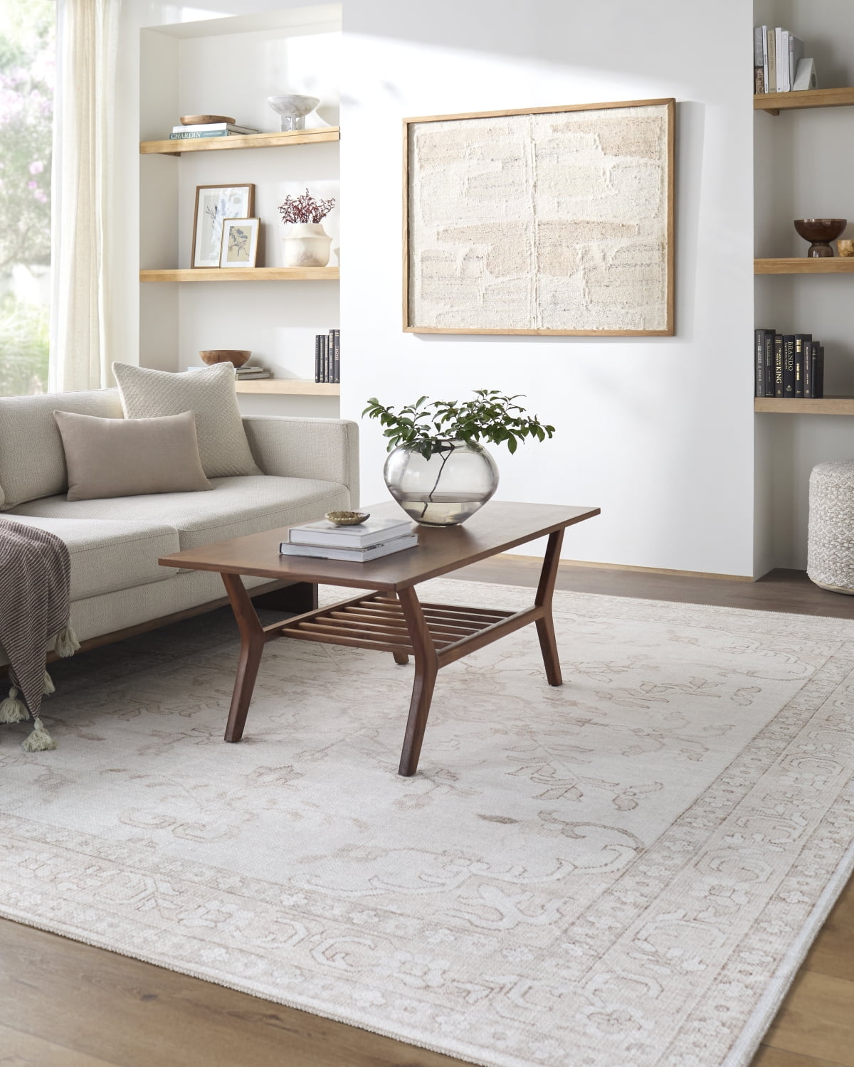 My Texas House Back to Campus Pearl Washable Area Rug, 7 ft 10 in x 10 ft
