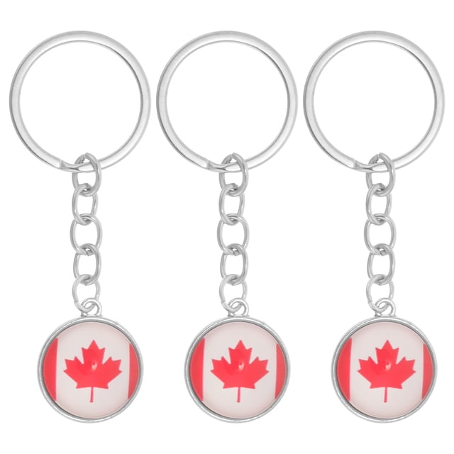 KAKOWELY llaveros con la bandera nacional de Canadá, llaveros colgantes para coche.