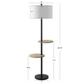 thumbnail image 5 of Safavieh FLL4076A Lighting Kelsen 2-Shelf Matte Black 63-inch (LED Bulb Included) Floor Lamp, 5 of 5