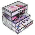 thumbnail image 6 of Sorbus Compact Clear Makeup Organizer Case with 4 Drawers (Transparent Black), 6 of 6