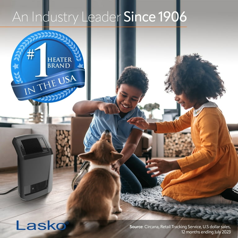 Lasko 1500W Cyclonic Ceramic Console Heater with Timer