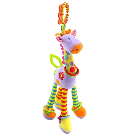 3D Giraffe Plush Mobile, Colorful Educational Sensory Hanging Toy for Travel and Interactive Playtime Display Use