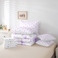 thumbnail image 6 of Manfei Purple Bowknot Bedding Comforter Set 7 Pieces for Girls, Watercolor Bow-Tie Queen Bedding Sets, Princess Bow Knot Queen Sheet Sets, Ultra Soft Home Decor, 6 of 8