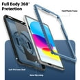 thumbnail image 2 of for Kids Rugged Heavy Duty Case for iPad 10th Gen 10.9 Inch 2022, Shockproof 360 Degree Rotatable Kickstand with Handstrap Protective Hybrid Cover Case for iPad 10th Generation, Navyblue, 2 of 10