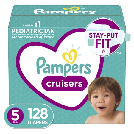 Pampers Cruisers Active Fit Taped Diapers, Size 5, 128 ct